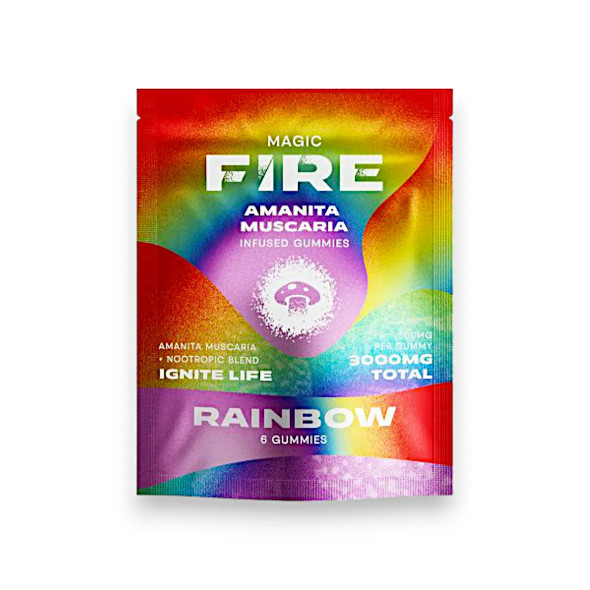 Fire Magic Amanita Muscaria Gummies Rainbow 3000mg