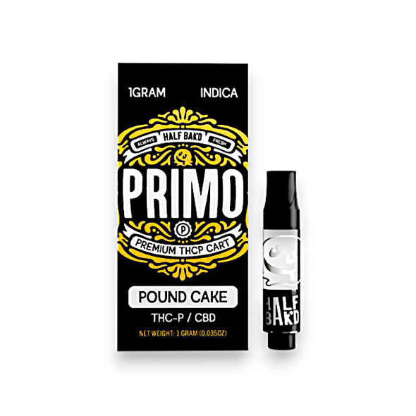 Half Bak'd Primo Cartridge Indica Pound Cake 1g