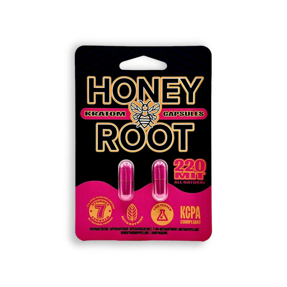 Honeyroot Wellness Kratom Capsules 110 MIT Per Capsule | 2 Capsules