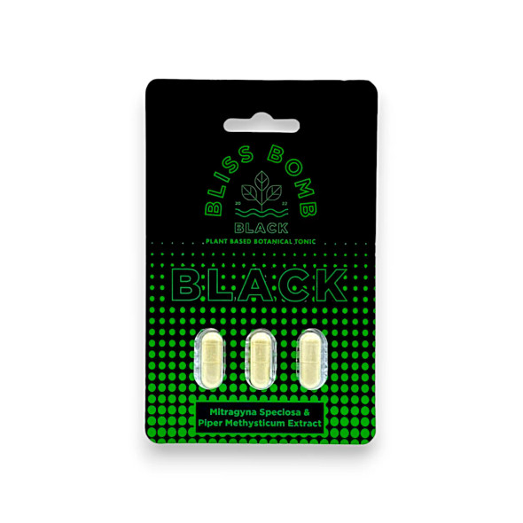 Bliss Bomb Kratom Extract Black Kava Capsules | 3 Capsules Bliss Bomb Kratom Extract Black Kava Capsules | 3 Capsules