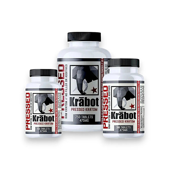 Krabot White Maeng Da Pressed Kratom Tablets 475mg | Set