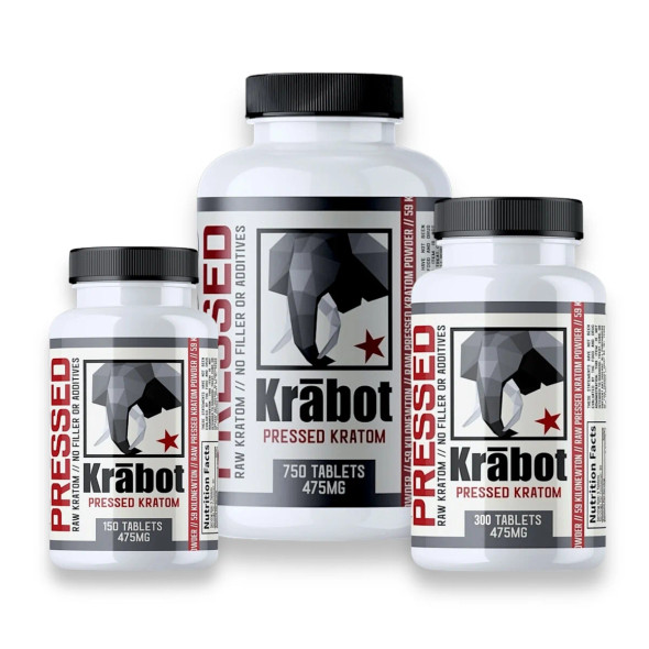 Krabot Red Maeng Da Pressed Kratom Tablets 475mg | Set