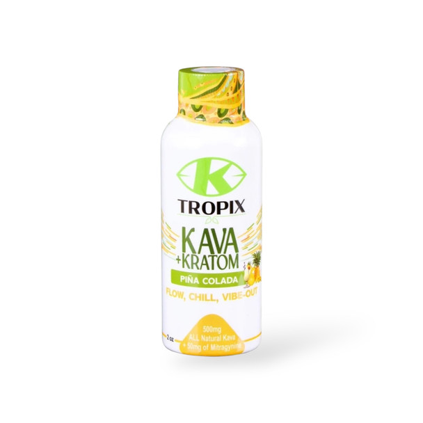 K Tropix Kava + Kratom Pina Colada Shot 500mg 2oz K Tropix Kava + Kratom Pina Colada Shot 500mg 2oz