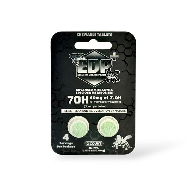 EDP 7OH 7-hydroxymitragynine Kratom Extract Tablets 30mg Per Tablet | 2 Tablets