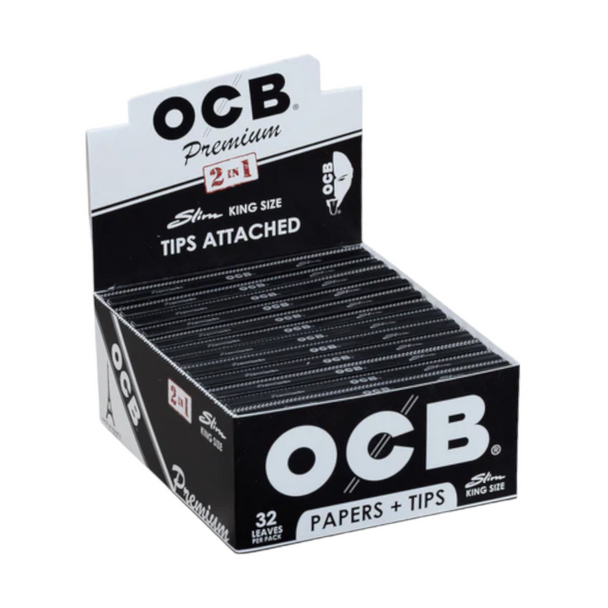 OCB Premium Rolling Papers with Tips Pack - 2 in 1