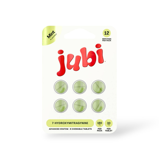 jubi 7-Hydroxymitragynine Chewable Tablets Mint 30mg Per Tablet | 6 Tablets