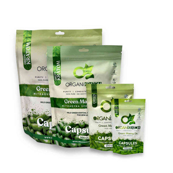 Organi Kratom Green Maeng Da Capsules