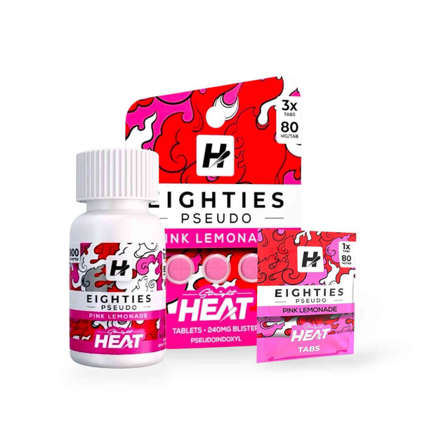 Straight Heat Eighties Pseudo Chewable Tablets  Pink Lemonade 80mg