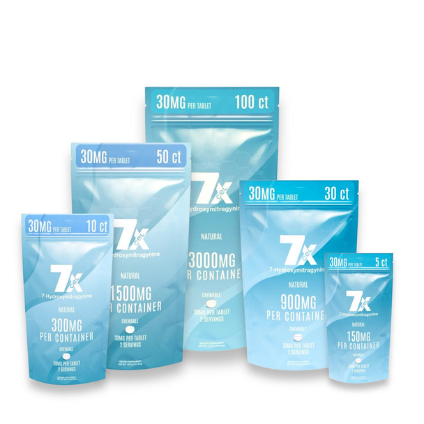 7Xcel 7-hydroxymitragynine Chewable Tablets Natural 30mg Per Tablet | Set