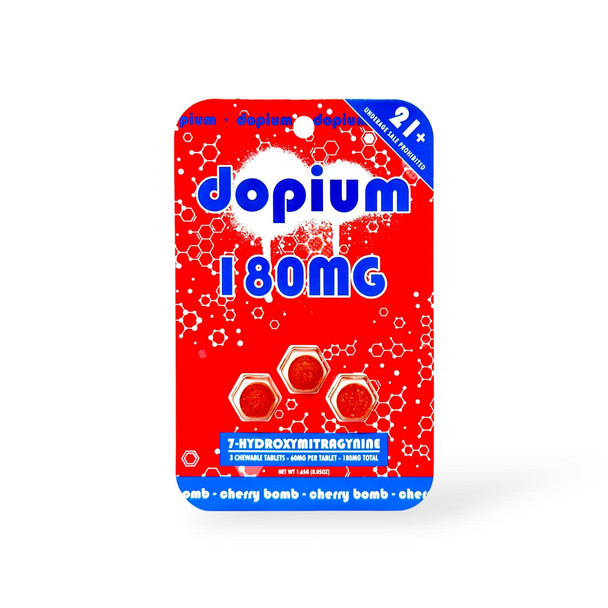 dopium 7-Hydroxymitragynine Chewable Tablets Cherry Bomb 60mg Per Tablet | 3 Tablets dopium 7-Hydroxymitragynine Chewable Tablets Cherry Bomb 60mg Per Tablet | 3 Tablets