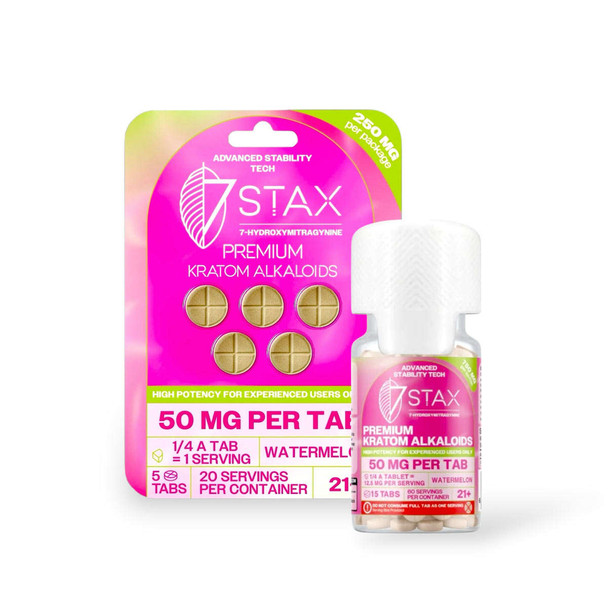 7 Stax 7 Hydroxymitragynine Tablets Watermelon 50mg