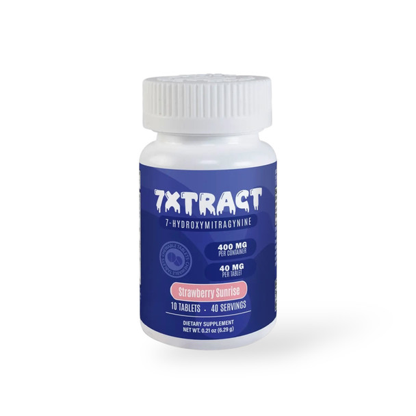 7Xtract 7-Hydroxymitragynine Chewable Tablet Strawberry Sunrise 40mg Per Tablet | 10 Tablets