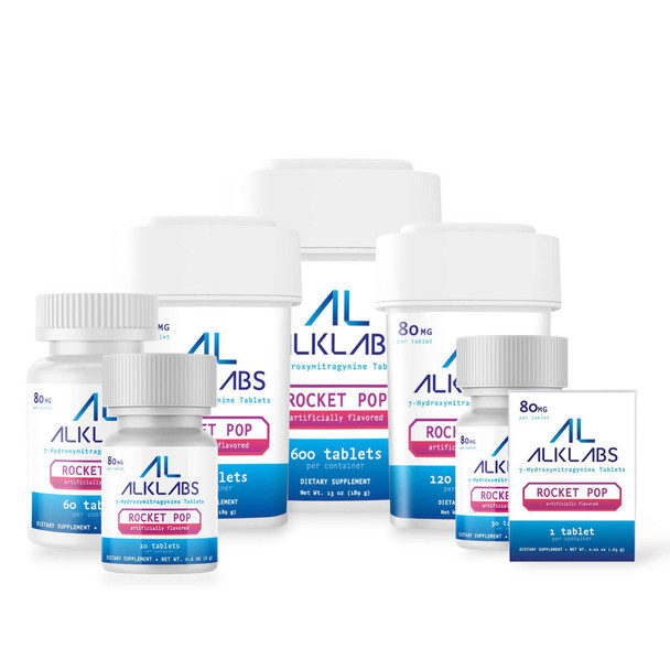 AlkLabs 7- Hydroxymitragynine Rocket Pop 80mg Tablet