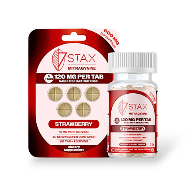 7 Stax Next Generation Nano Tech Mitragynine Blend Strawberry 120mg Tablet