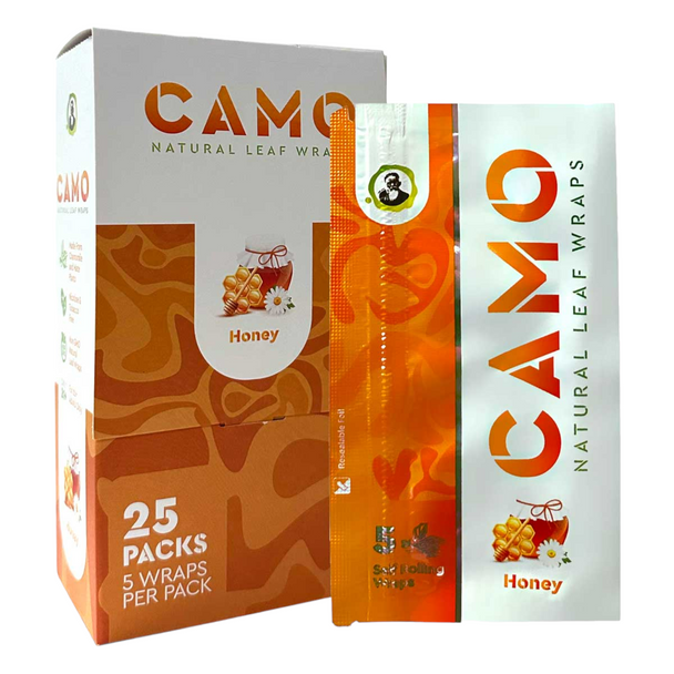 Camo Natural Leaf Wraps 5ct - Honey