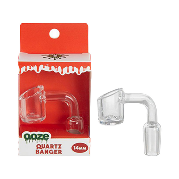 Ooze Quartz Glass 14mm Male 90 Degree Banger with Box