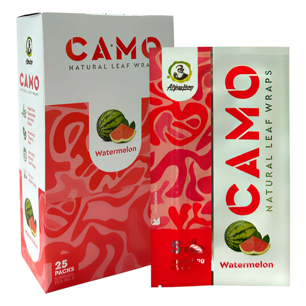 Camo Natural Leaf Wraps 5ct - Watermelon