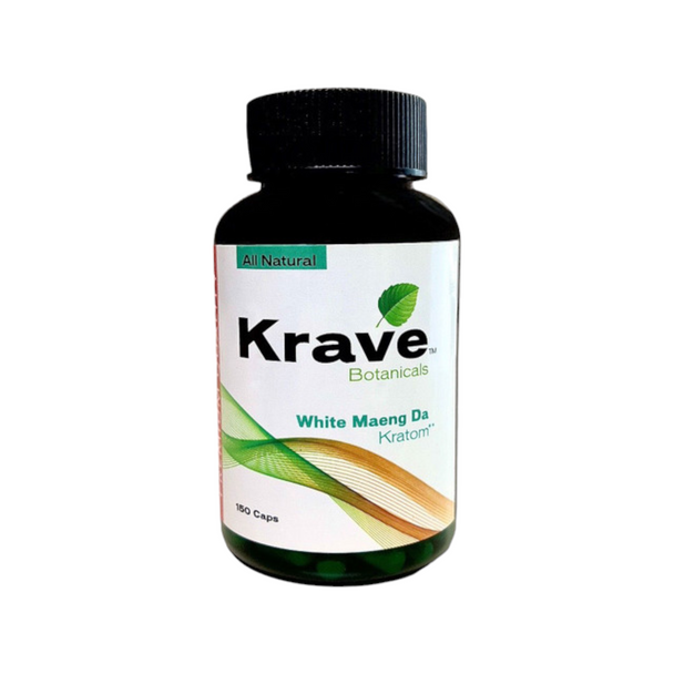 Krave Kratom Capsules White Maeng Da | 150 Capsules