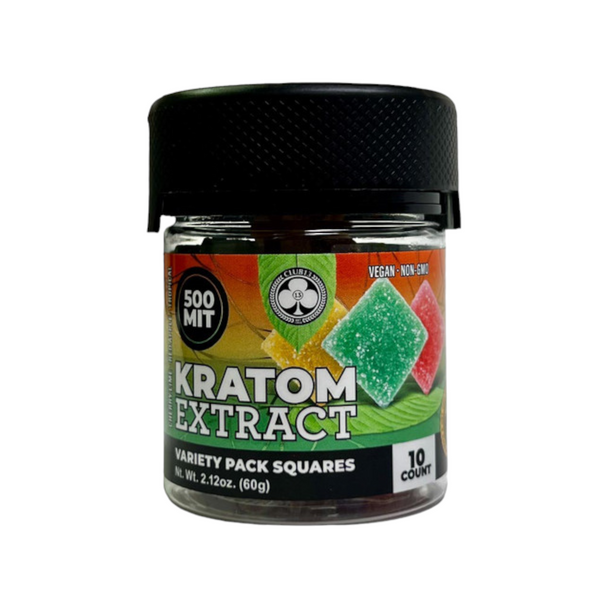 Club 13 Kratom Extract Gummies Variety Pack Squares