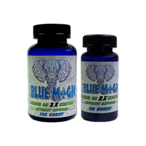 Blue Magic 2X Kratom Extract Infused Capsules Maeng Da