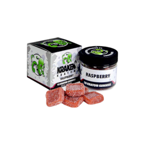 Kraken Kratom Raspberry Gummies 10 Ct