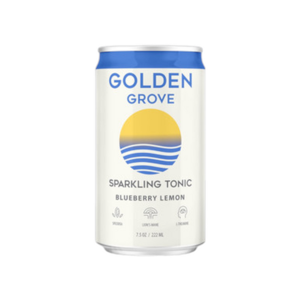Golden Grove  kratom Extract Beverages Blueberry Lemon Sparkling Tonic 7.5oz