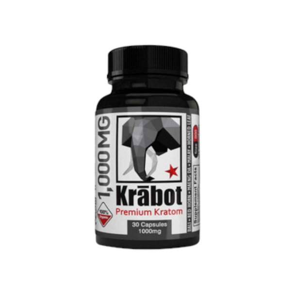 Krabot Premium Kratom White Maeng Da 30 Capsules 1000mg