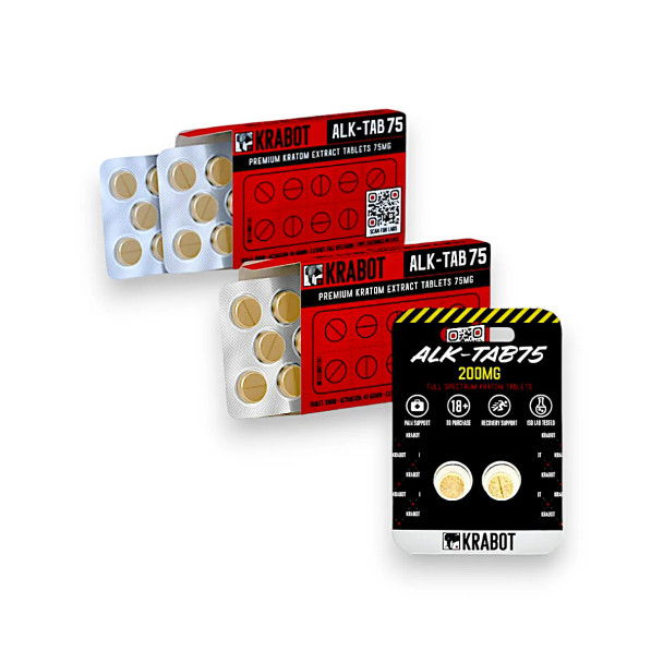 Krabot Kratom Extract Tablets ALK-TAB75