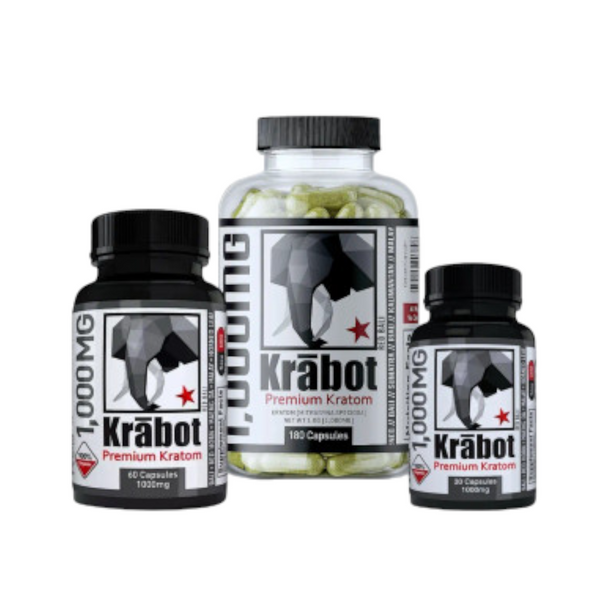 Krabot Premium Kratom Red Bali  Capsules 1000mg