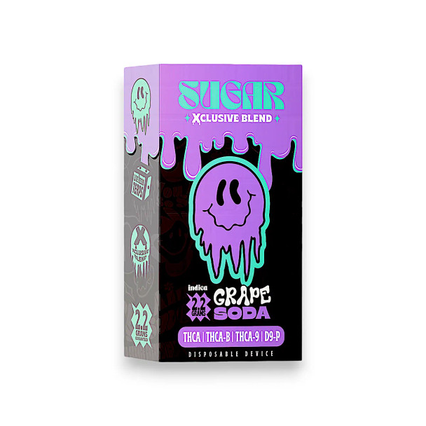 Trippy Sugar Xclusive Blend Disposable Vape Indica Grape Soda 2.2g