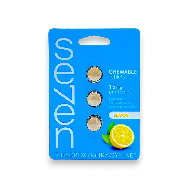 Se7en Kratom 7-OH Chewable Tablets Lemon 15mg