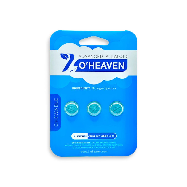 7 O'Heaven Kratom Extract Tablets 3ct 20mg Per Tablet