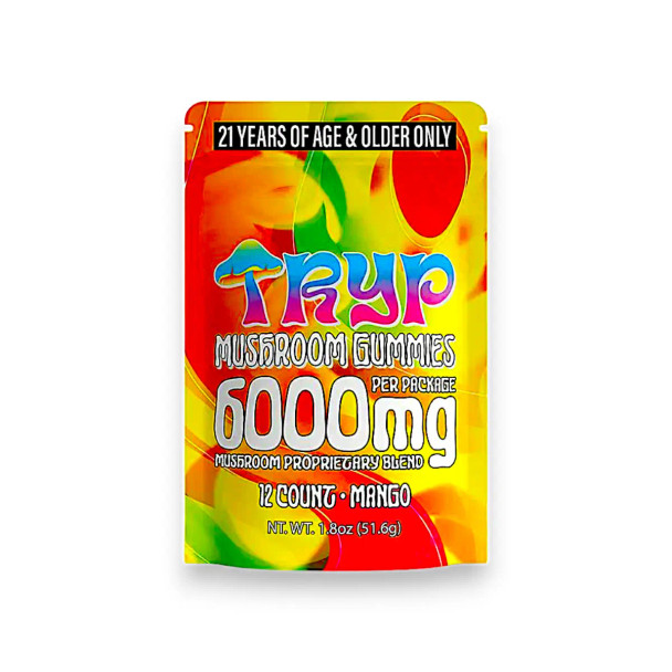 Deltiva Tryp Mushroom Gummies Mango 6000mg 12ct