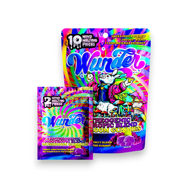 Wunder Entheogenic Nootropic Blend Mushroom Gummies Grape