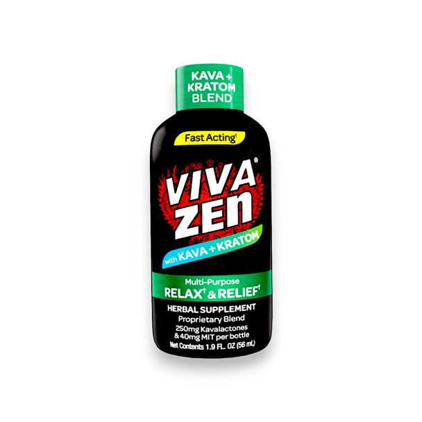 Viva Zen Kava + Kratom Blend Shot - 56ml Balance & Energy