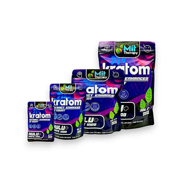 Mit Therapy Kratom Extract Capsules Hulu + White Indo | Set