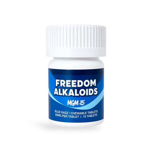 Freedom Alkaloids MGM-15 Chewable Tablet Blue Razz 25mg | 10ct
