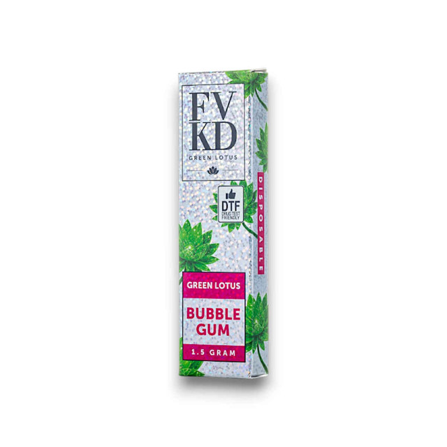 FVKD Green Lotus Disposable Vape Bubble Gum 1.5g