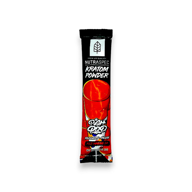 Krabot Kratom Powder Push Pop Red Maeng Da