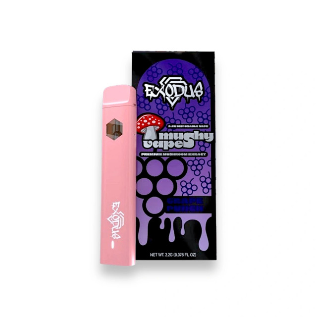 Exodus Mushy Vapes Premium Mushroom Extract Disposable Grape Punch 2.2g