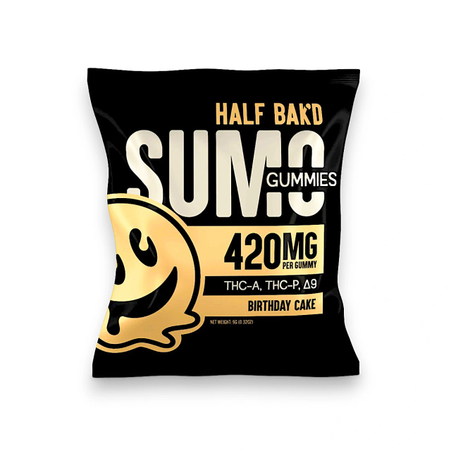 Half Bak'd Sumo Gummies Birthday Cake 2ct 420mg