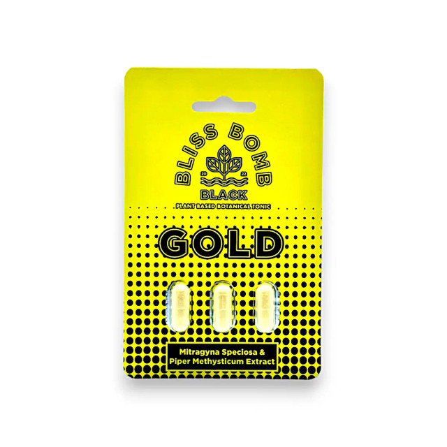 Bliss Bomb Kratom Extract Gold Kava Capsules | 3 Capsules