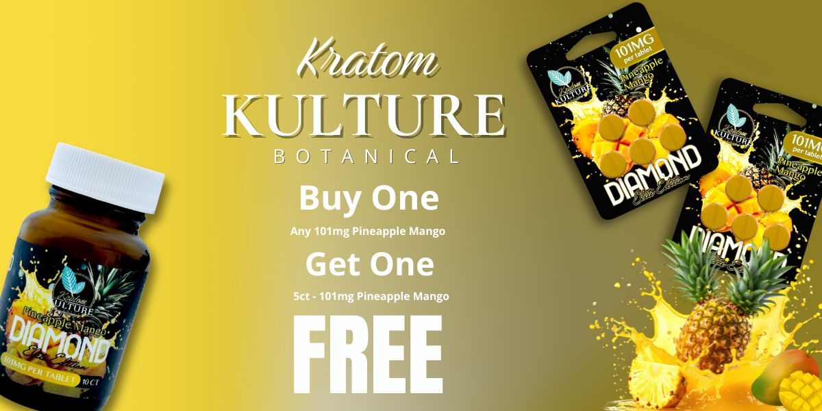 Kratom Kulture Buy One 101mg Pineapple mango Get 1 5ct 101mg Pineapple Mango Free