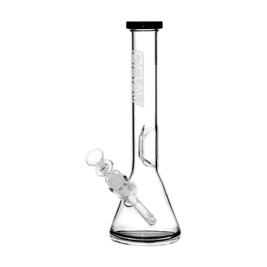 Grav Labs Glass Water Pipe - Large Beaker Base - Black Accent