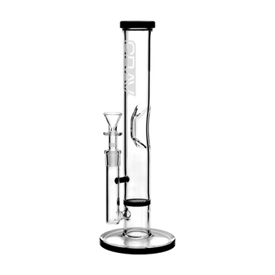 Grav Labs Water Pipe - Medium Straight Bong - Black Accent Base W/Disc