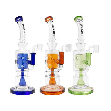 Blown Glass Dab Rig Alpha, Drip Percolator and Fab Egg 12"