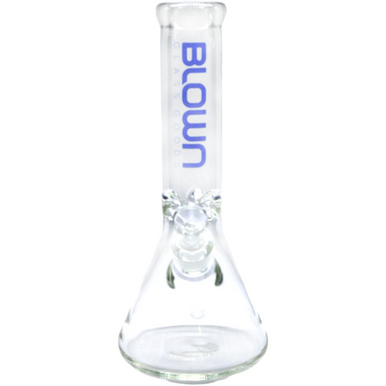 Blown Glass Beaker Water Pipe, 12" 9mm Thick Glass