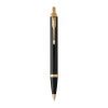 Parker IM Black Gold Trim Ballpoint Medium Blue