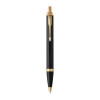 Parker IM Black Gold Trim Ballpoint Medium Blue