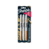 Sharpie Permanent Marker Fine Point Gold/Silver/Bronze Pack of 3 Box 6